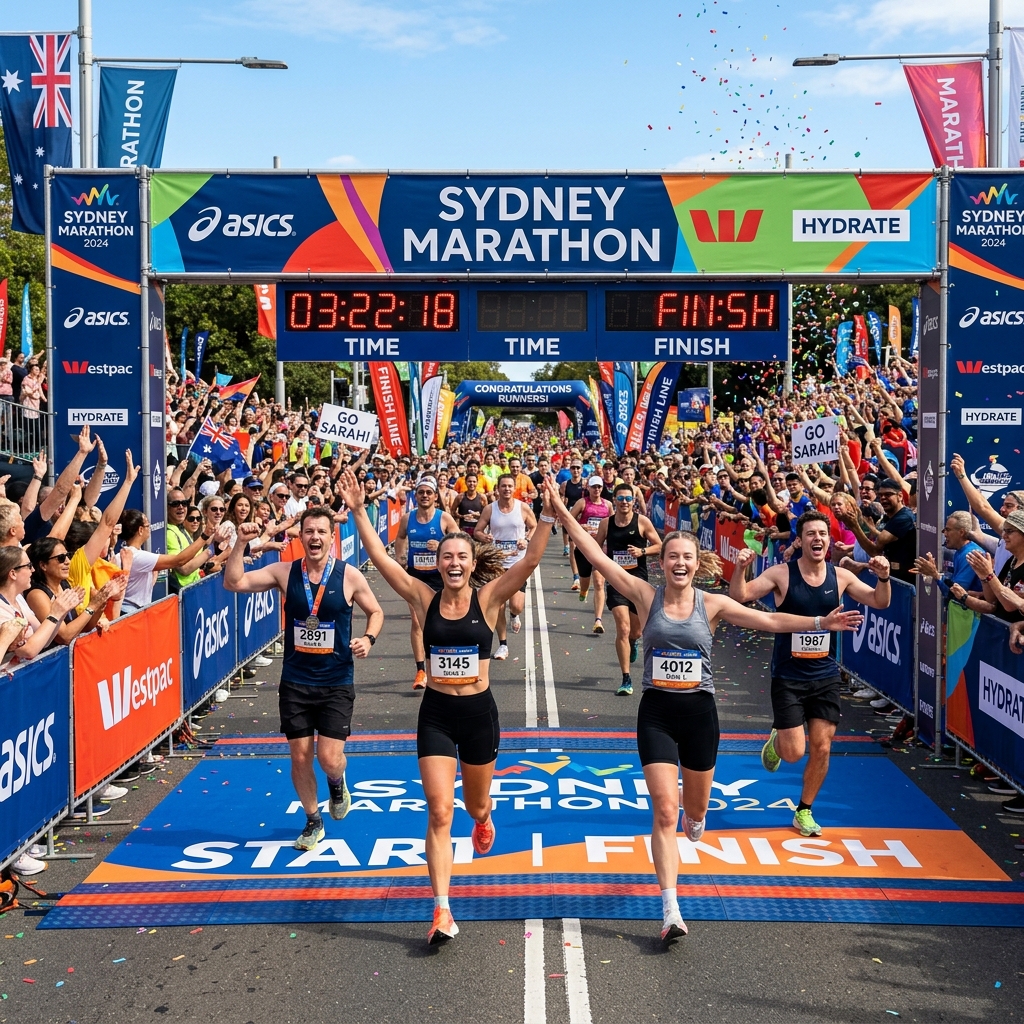 Crossing the finish line